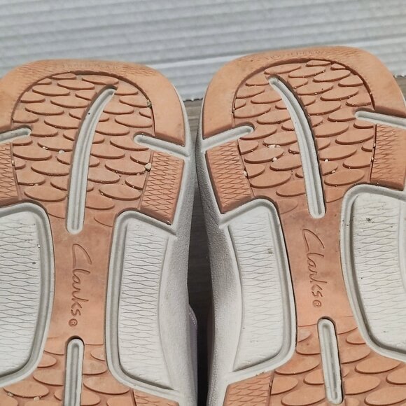 Clarks Wave 2.0 Step knit slip-on sneakers women's sz 10 stone colour waterproof - Picture 15 of 16